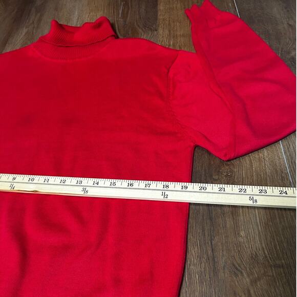 Varessa Terrano Red Women's Turtleneck Cotton Blend Sweater - Picture 6 of 8